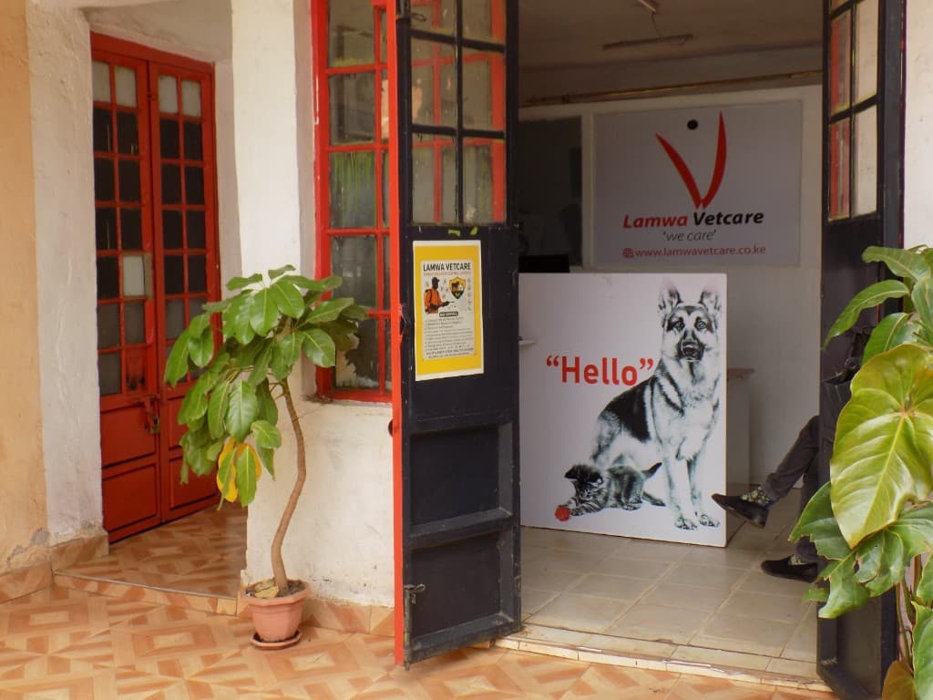 Lamwa Vetcare clinic entrance in Thika